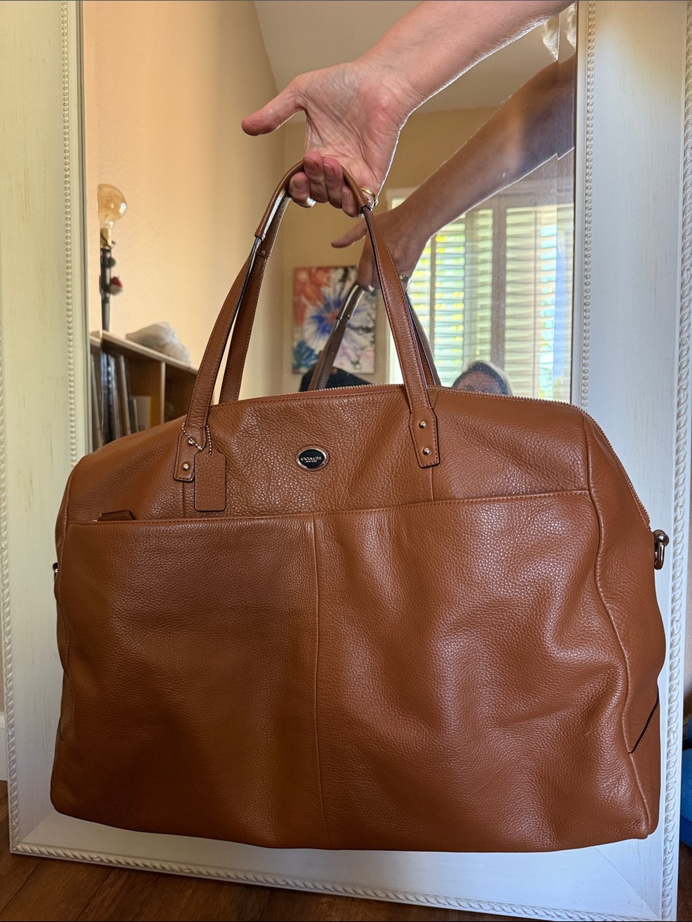 Coach genuine Leather Weekender Bag - Brown